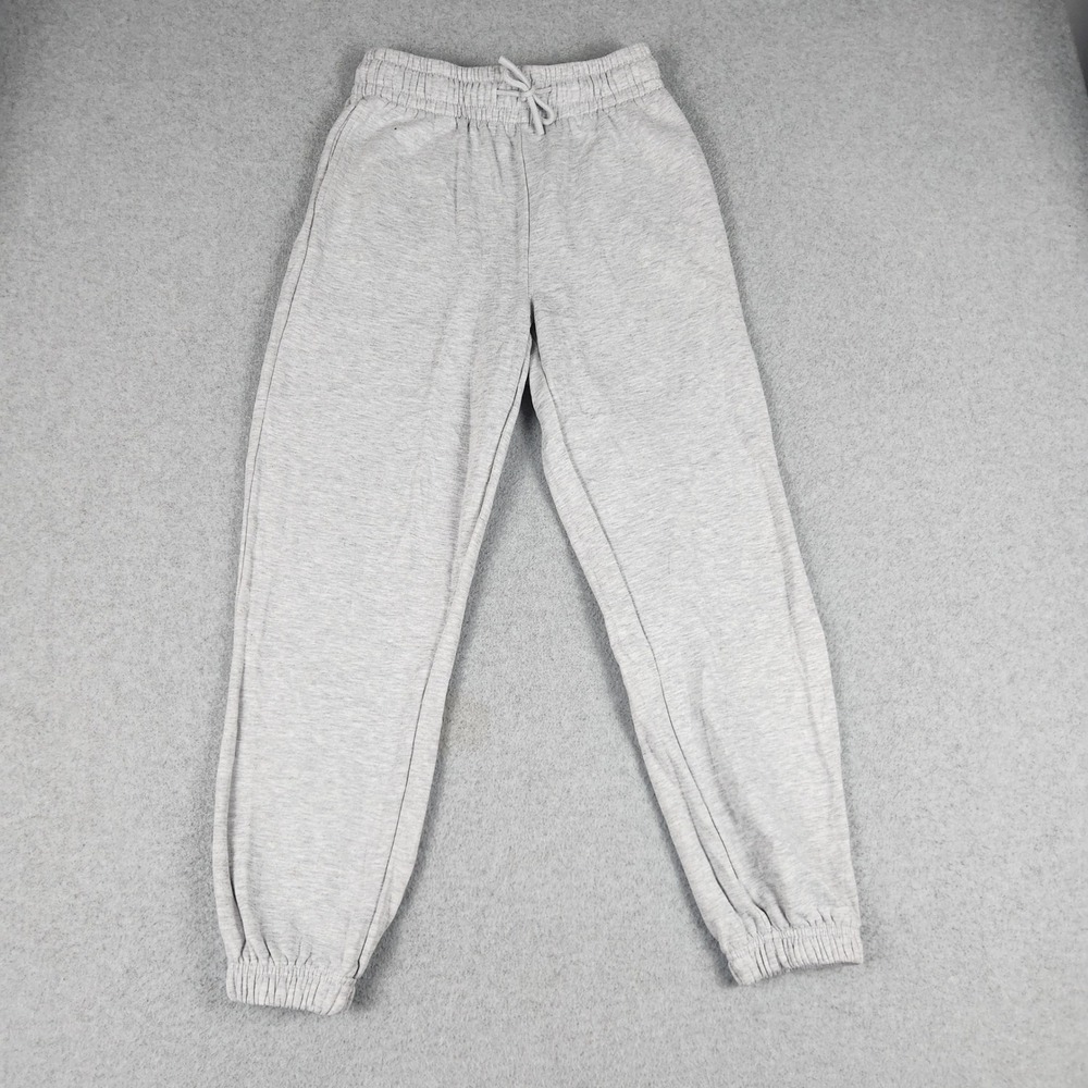 Refuge Athletics Joggers Sweatpants Women Small Gray Heathered Fleece Drawstring